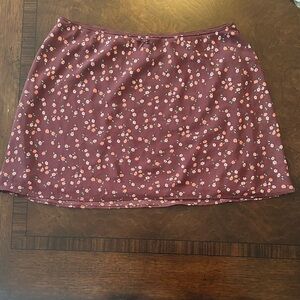 Floral Burgundy Skirt
